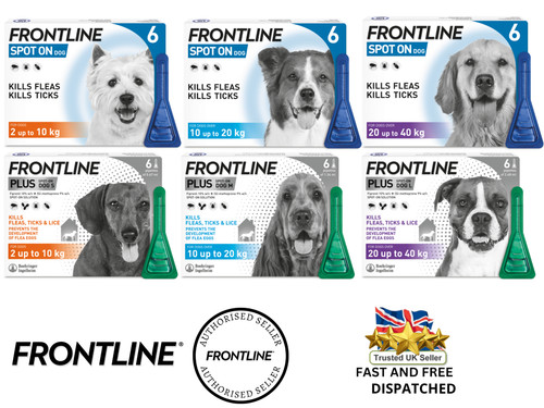 Frontline spot plus dog - spot, on