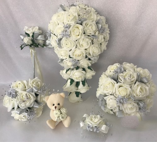 Wedding flowers ivory rose - ivory,