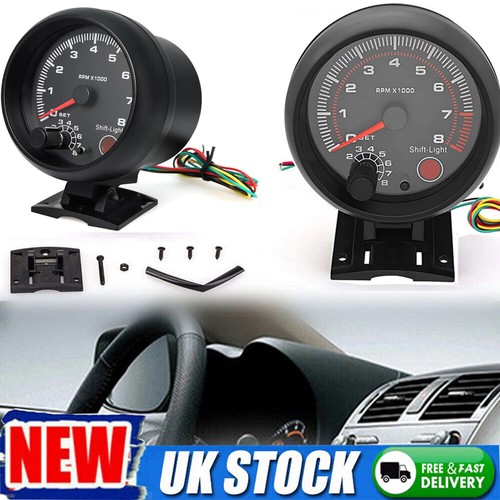 Red led car tachometer - led,