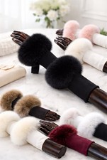 Genuine fox fur wrist - fox, cuffs