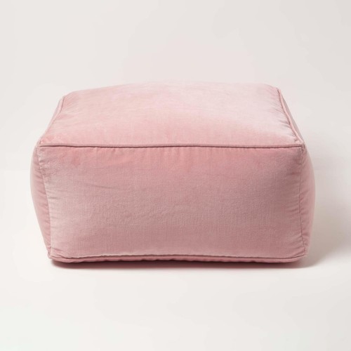 Velvet pouffe cube - pouffe,