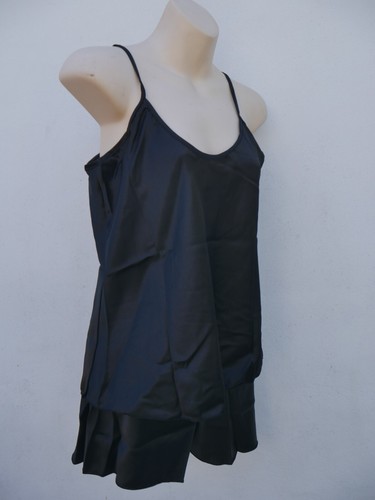 Black cami set satin vest - cami,