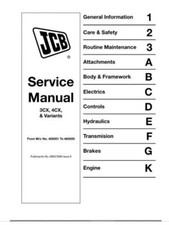 JCB 3cx_4cx Varients_Backhoe_Loader 400001 to 460000 Workshop Delivered Today