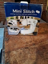 New Mini Stitch Portable Sewing Machine Mains or Battery Twin Speed Beginner Sew