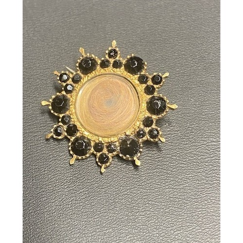 Victorian yellow gold jet - victorian,