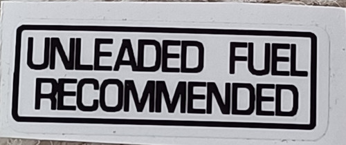 Unleaded fuel sticker - fuel,