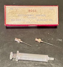 VINTAGE GLASS 2 CC. HYPODERMIC