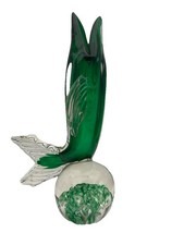 Green fish glass ornament - fish,