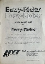 EASY-RIDER STEP THRU MOPED MODEL'S ER4L - ER4TL 4 SPEED - SPARE PARTS CATALOGUE