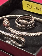 UNISEX 925 Silver Snake Ring