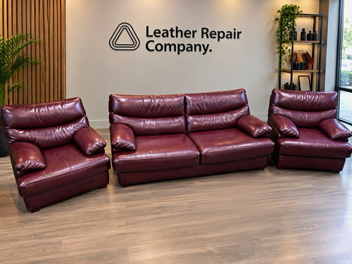 Plan 1960s burgundy leather - 1960s,