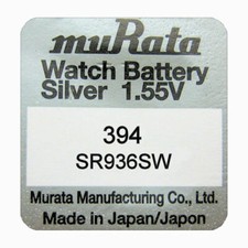 Murata SR936SW 394 Deben Ferret Terrier Finder SILVER OXIDE Battery Use By 2028