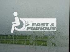 Disabled Fast and Furious-Funny Car Van Stickers decals Disability Mobility Sign