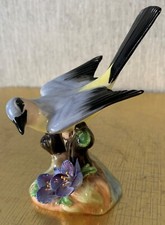 DENTON CHINA BIRD THE BLUEBIRD WITH FLOWERS BONE CHINA STAFFORDSHIRE PERFECT