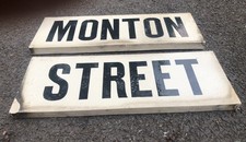 Antique Ceramic Heavy porcelain  Street Sign, Morton Street  Early 20th Century