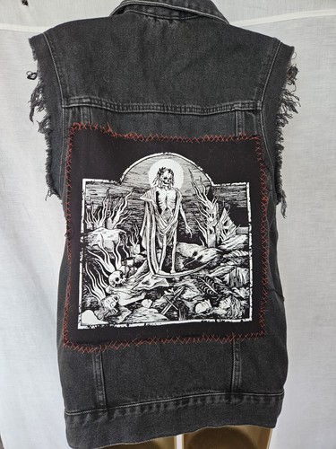 Black denim vest jacket - h&m,