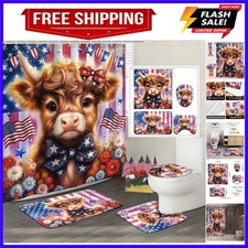 4th of July Cow Shower Curtain