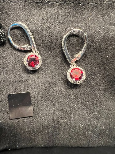 Red garnet rhodium over - garnet,