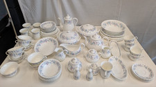 81 Piece Bone China Wedgewood Angela Floral Dinner Service Set