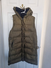Zara Gilet Padded Hooded Sleeveless Puffer Pockets Jacket S | 20" pit-to-pit