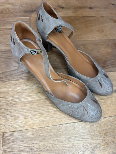 Clarks taupe grey suede - clarks, cutout