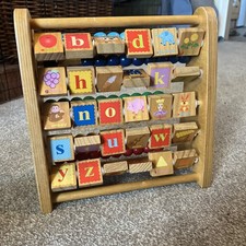 Wooden Abacus, Alphabet, activity station 