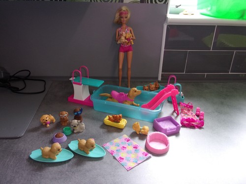 Barbie doll with pool swimming - barbie,