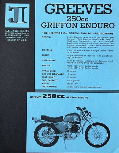 1972 greeves 250 griffon - 250,