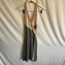 Fredericks Of Hollywood Womens Halterneck Dress Grey Pink Belted Size Small 