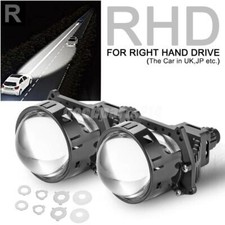 2X RHD 3.0" Bi LED Projector Lens Headlight Retrofit Hi-Lo Bulb Universal 6000K