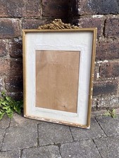Antique Vintage Gilt Gold Gesso Top Picture Frame 
