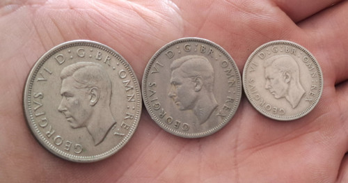 1950 half crown two - two, shilling