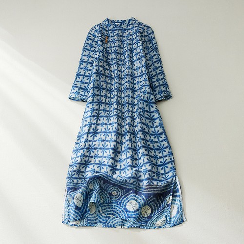 Summer ramie print - mid, sleeve