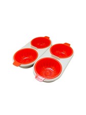 2x Microwave Double Cup Eggs Poacher Cookware Cooker Egg Boiler Steamer Maker