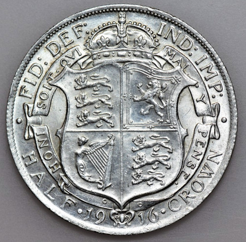 1916 george halfcrown - 1916,