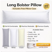 Long Bolster Pillow with FREE