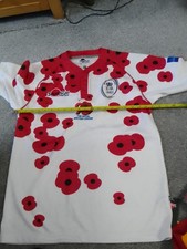 90th Anniversary Royal British Legion Poppy British Army Rugby Shirt Size Medium