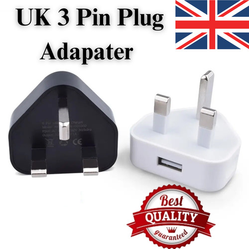 Pin dual usb plug adapter - uk,