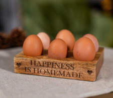 Wooden Egg Rack Holder Kitchen