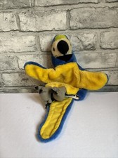 Beautiful Blue Macaw Handpuppet Soft Toy by Ravensden.
