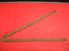 Vintage Boxwood Rabone Imperial Folding Wooden Rule 3ft Carpentry Ruler