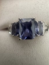 tanzanite and white zircon