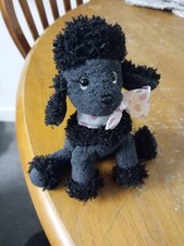 RUSS BERRIE LUV PETS GIGI BLACK POODLE PLUSH SOFT TOY 7"
