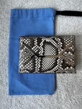 Smythson of Bond Street RARE Exotic Python Snake Skin & Leather Clutch Bag £795