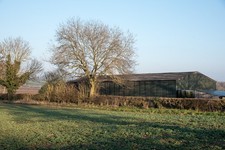 Photo 6x4 Corrugated metal barn east of Ingleton Headlam The barn is on t c2017