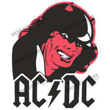 AC DC Sticker D Laptop Man Cave Car Van Window Music Rock Band (Choose size)