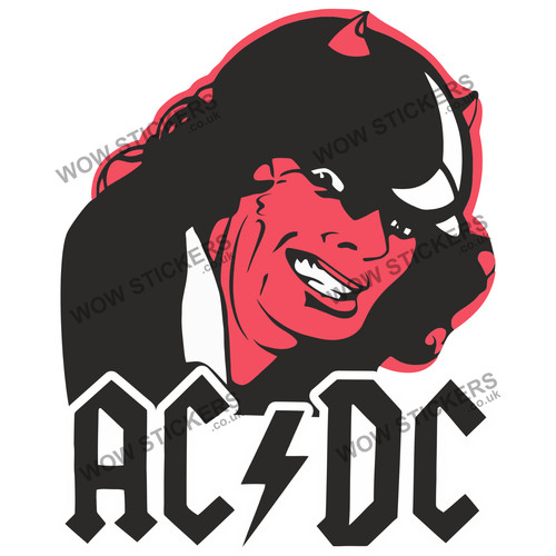 Sticker laptop man - ac, dc