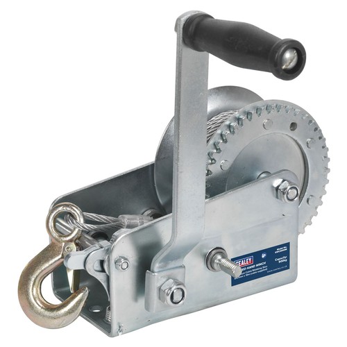 Sealey geared hand winch 900kg - sealey,