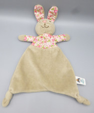 Jellycat Posie Bunny Beige Pink Floral Baby Comforter Soother Blanket Blankie