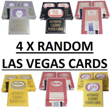 4 X Random Packs of Sealed Quality Casino Playing Cards - All from Las Vegas